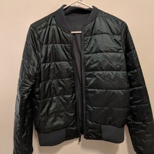 Lululemon Green Puffer Bomber